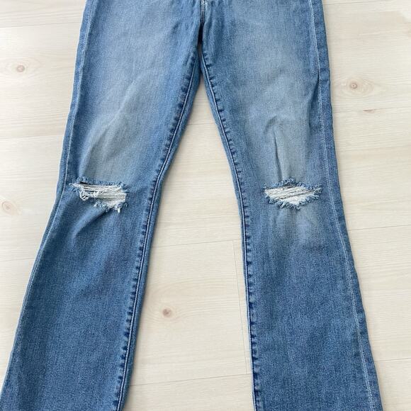 MOTHER Women's Straight Leg Jeans - Blue - Picture 5 of 15